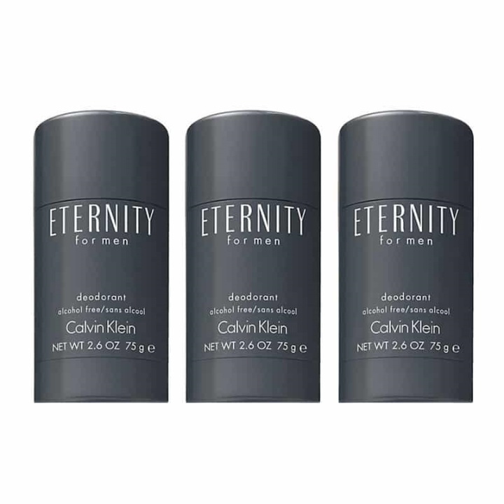 3-pack Calvin Klein Eternity For Men Deostick 75ml ryhmässä KAUNEUS JA TERVEYS / Tuoksut & Parfyymit / Deodorantit / Miesten deodorantit @ TP E-commerce Nordic AB (A10565)