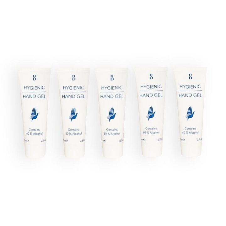 5-pack Brilliant Smile Hygienic Hand Gel With Alcohol 75ml ryhmässä KAUNEUS JA TERVEYS / Terveydenhoito / Käsien desinfiointi @ TP E-commerce Nordic AB (A10673)