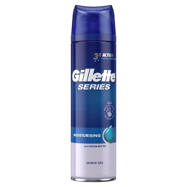 Gillette Series Moisturising Shave Gel 200ml ryhmässä KAUNEUS JA TERVEYS / Hiukset &Stailaus / Sheivaus ja trimmaus / Partahöylät & Tarvikkeet @ TP E-commerce Nordic AB (A10927)