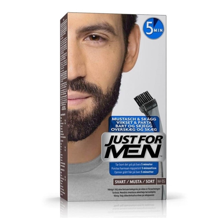Just For Men Moustache & Beard - Real Black M55 ryhmässä KAUNEUS JA TERVEYS / Hiukset &Stailaus / Parran hoito / Partavärjäys @ TP E-commerce Nordic AB (A11117)