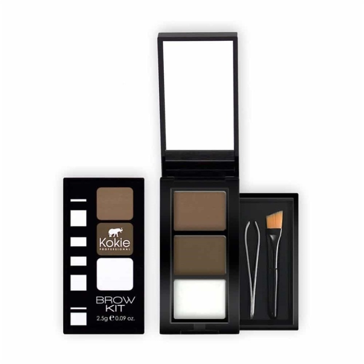 Kokie Eyebrow Kit - Brunette ryhmässä KAUNEUS JA TERVEYS / Meikit / Silmät ja kulmat / Kulmakitti @ TP E-commerce Nordic AB (A11255)