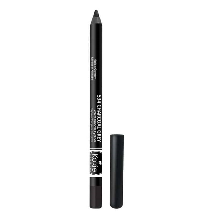 Kokie Velvet Smooth Eyeliner - Charcoal Grey ryhmässä KAUNEUS JA TERVEYS / Meikit / Silmät ja kulmat / Silmänrajauskynä / Kajaali @ TP E-commerce Nordic AB (A11552)