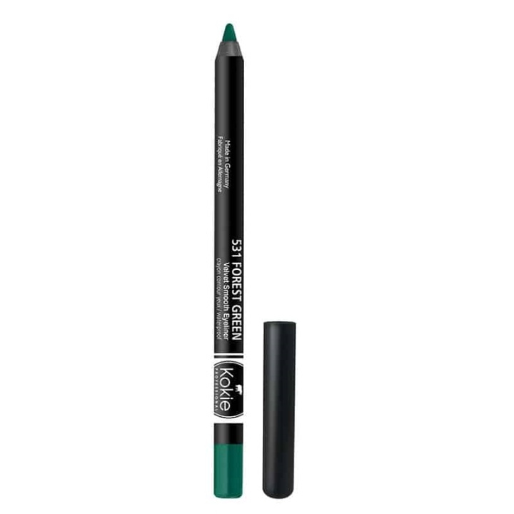 Kokie Velvet Smooth Eyeliner - Forest Green ryhmässä KAUNEUS JA TERVEYS / Meikit / Silmät ja kulmat / Silmänrajauskynä / Kajaali @ TP E-commerce Nordic AB (A11557)