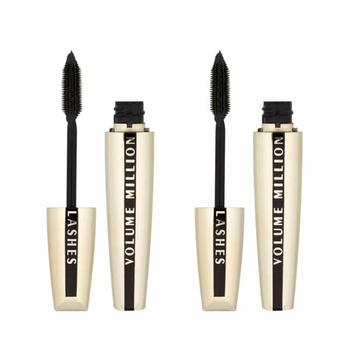 2-pack LOreal Paris Volume Million Lashes Mascara Black 10,5ml ryhmässä KAUNEUS JA TERVEYS / Meikit / Silmät ja kulmat / Ripsiväri @ TP E-commerce Nordic AB (A11630)