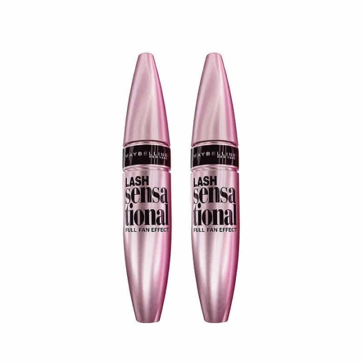 2-pack Maybelline Lash Sensational Mascara Black 9,5ml ryhmässä KAUNEUS JA TERVEYS / Meikit / Silmät ja kulmat / Ripsiväri @ TP E-commerce Nordic AB (A12118)