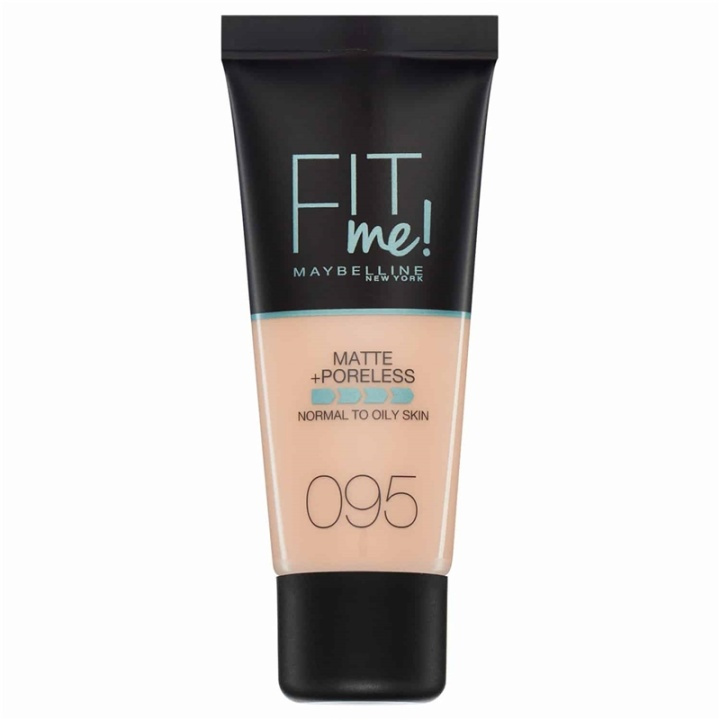 Maybelline Fit Me Matte + Poreless Foundation - 095 Fair Porcelain ryhmässä KAUNEUS JA TERVEYS / Meikit / Meikit Kasvot / Meikkivoide @ TP E-commerce Nordic AB (A12133)