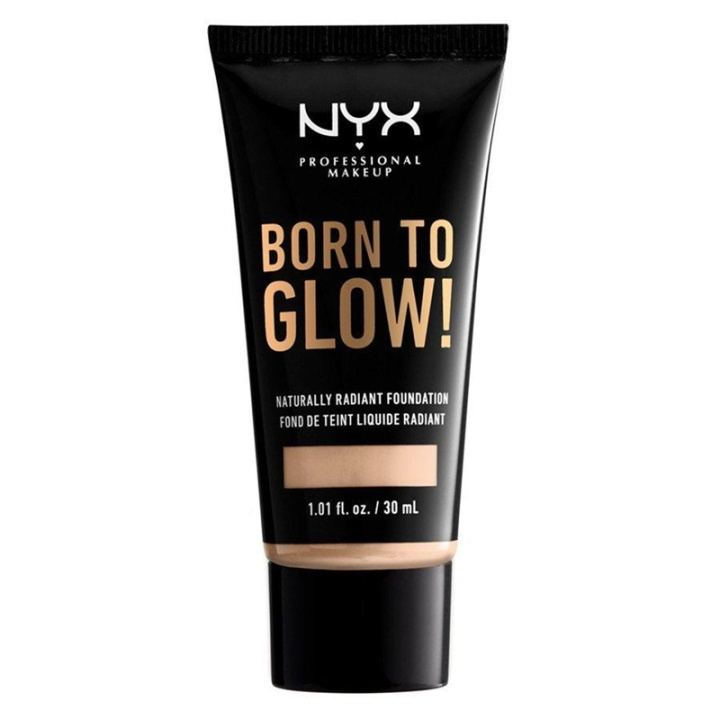 NYX Born To Glow Naturally Radiant Foundation 30ml - Light Ivory ryhmässä KAUNEUS JA TERVEYS / Meikit / Meikit Kasvot / Meikkivoide @ TP E-commerce Nordic AB (A12350)