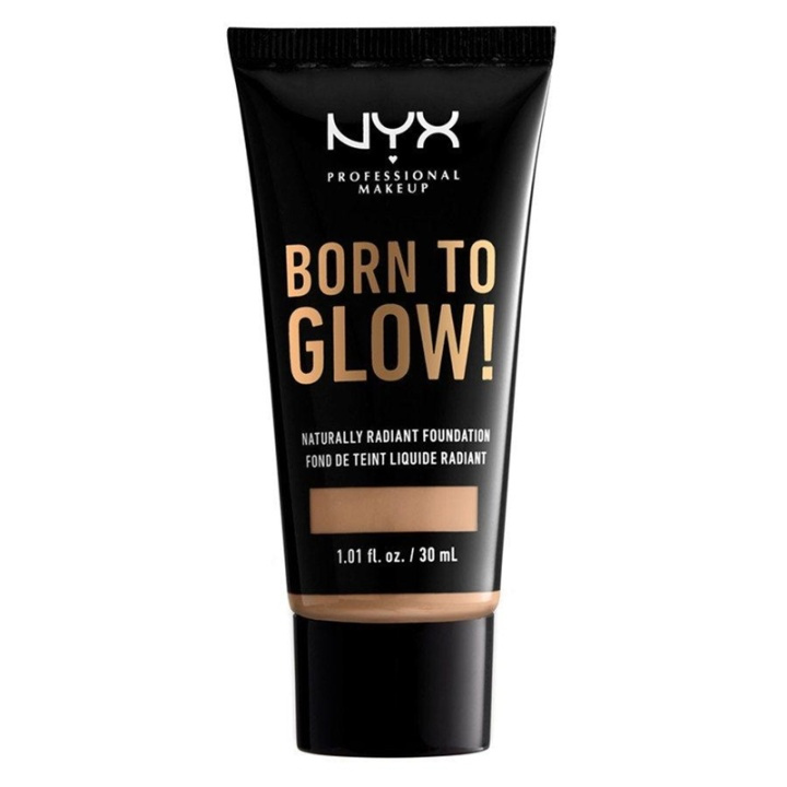 NYX Born To Glow Naturally Radiant Foundation 30ml - Medium Olive ryhmässä KAUNEUS JA TERVEYS / Meikit / Meikit Kasvot / Meikkivoide @ TP E-commerce Nordic AB (A12352)