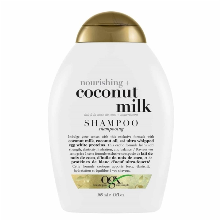 OGX Nourishing Coconut Milk Shampoo 385ml ryhmässä KAUNEUS JA TERVEYS / Hiukset &Stailaus / Hiustenhoito / Shampoo @ TP E-commerce Nordic AB (A12606)