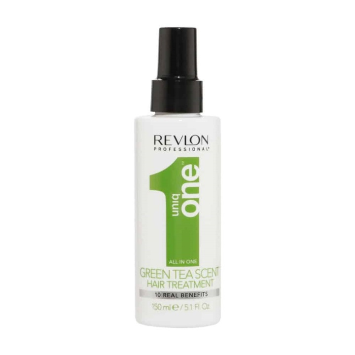 Revlon Uniq One All In One Green Tea Hair Treatment 150ml ryhmässä KAUNEUS JA TERVEYS / Hiukset &Stailaus / Hiustenhoito / Hoitoainesuihke/Leave-in @ TP E-commerce Nordic AB (A12885)