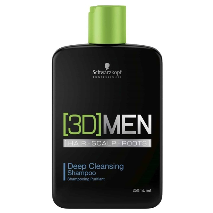 Schwarzkopf 3D Men Deep Cleansing Shampoo 250ml ryhmässä KAUNEUS JA TERVEYS / Hiukset &Stailaus / Hiustenhoito / Shampoo @ TP E-commerce Nordic AB (A12951)