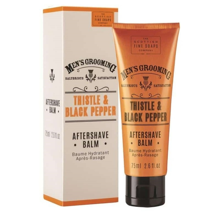 Scottish Fine Soaps Thistle & Black Pepper Aftershave Balm 75ml ryhmässä KAUNEUS JA TERVEYS / Lahjapakkaukset / Miesten lahjapakkaukset @ TP E-commerce Nordic AB (A13064)