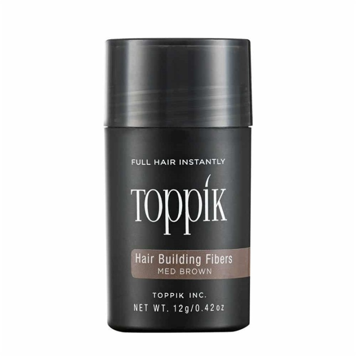 Toppik Hair Building Fibers Regular 12 g - Medium Brown ryhmässä KAUNEUS JA TERVEYS / Hiukset &Stailaus / Hiusten stailaus / Tuuheuttava hiuspuuteri @ TP E-commerce Nordic AB (A13101)