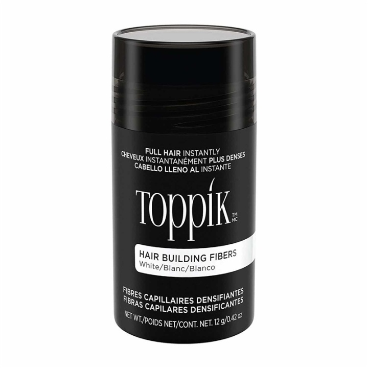Toppik Hair Building Fibers Regular 12g - White ryhmässä KAUNEUS JA TERVEYS / Hiukset &Stailaus / Hiusten stailaus / Tuuheuttava hiuspuuteri @ TP E-commerce Nordic AB (A13108)