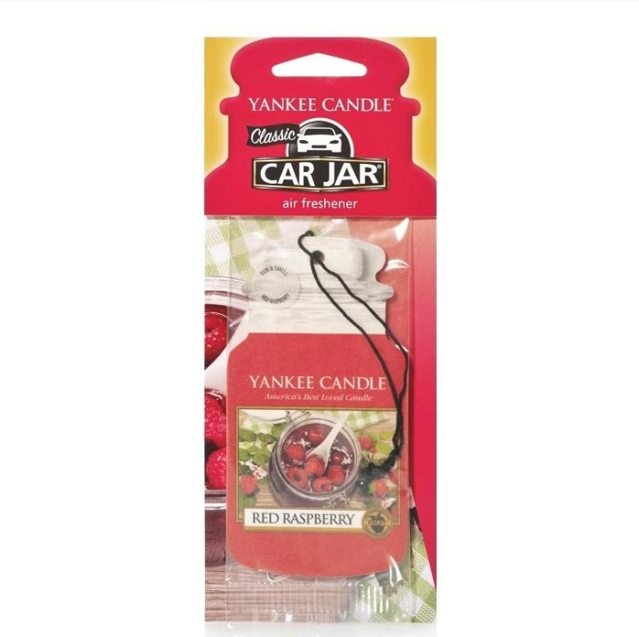 Yankee Candle Car Jar Air Freshener Red Raspberry ryhmässä KAUNEUS JA TERVEYS / Tuoksut & Parfyymit / Muut tuoksut / Tuoksukynttilät @ TP E-commerce Nordic AB (A13254)