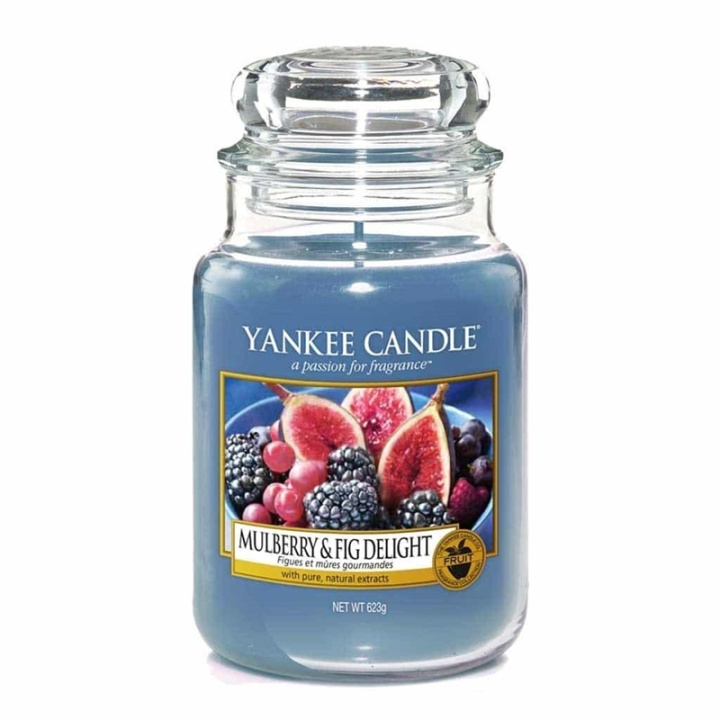 Yankee Candle Classic Large Mulberry & Fig Delight 623g ryhmässä KAUNEUS JA TERVEYS / Tuoksut & Parfyymit / Muut tuoksut / Tuoksukynttilät @ TP E-commerce Nordic AB (A13270)