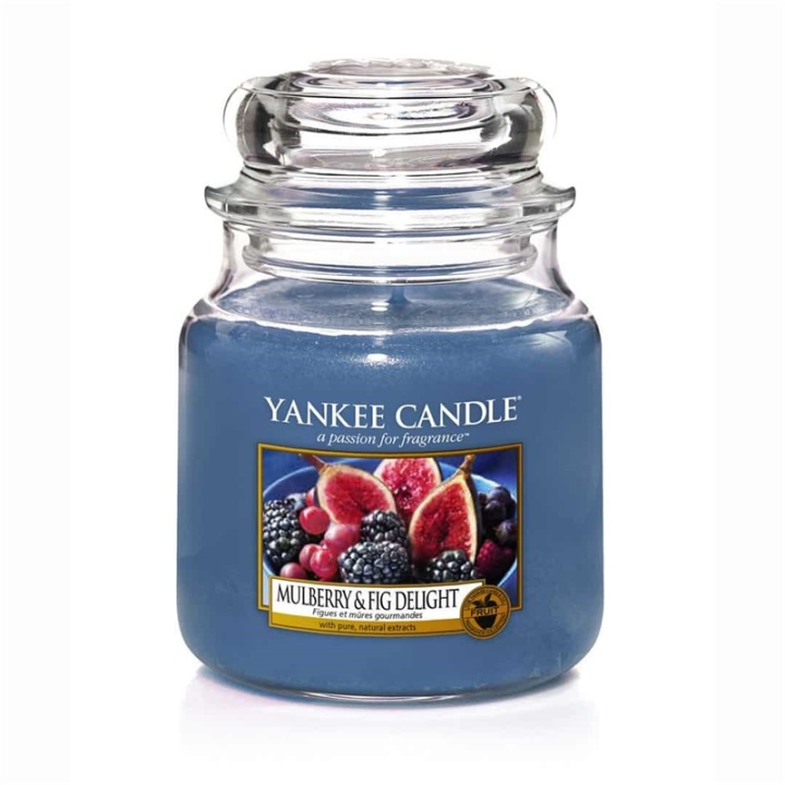 Yankee Candle Classic Medium Jar Mulberry & Fig Delight 411g ryhmässä KAUNEUS JA TERVEYS / Tuoksut & Parfyymit / Muut tuoksut / Tuoksukynttilät @ TP E-commerce Nordic AB (A13286)