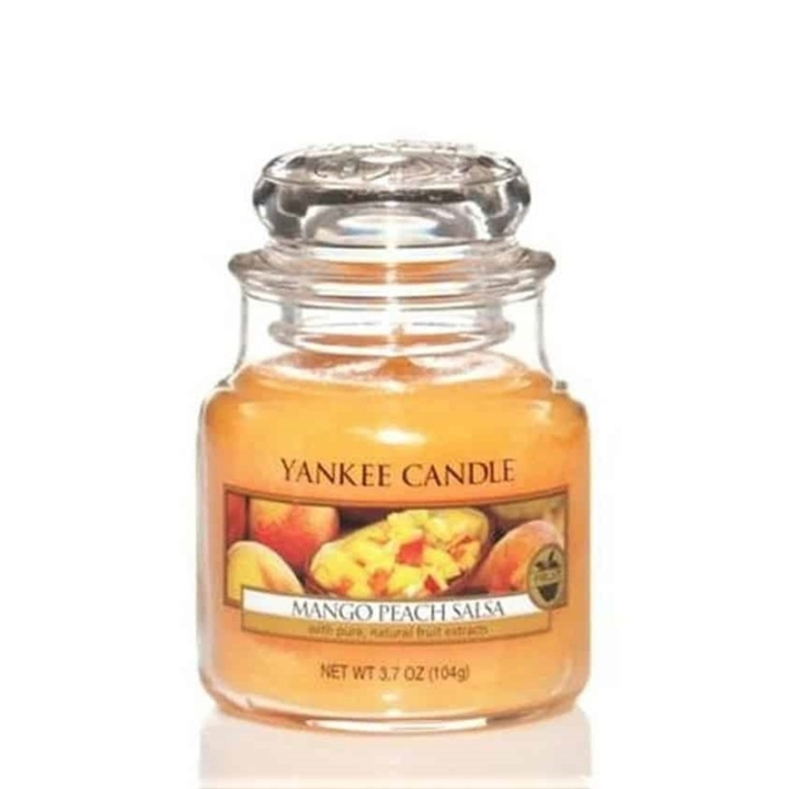 Yankee Candle Classic Small Jar Mango Peach Salsa 104g ryhmässä KAUNEUS JA TERVEYS / Tuoksut & Parfyymit / Muut tuoksut / Tuoksukynttilät @ TP E-commerce Nordic AB (A13312)