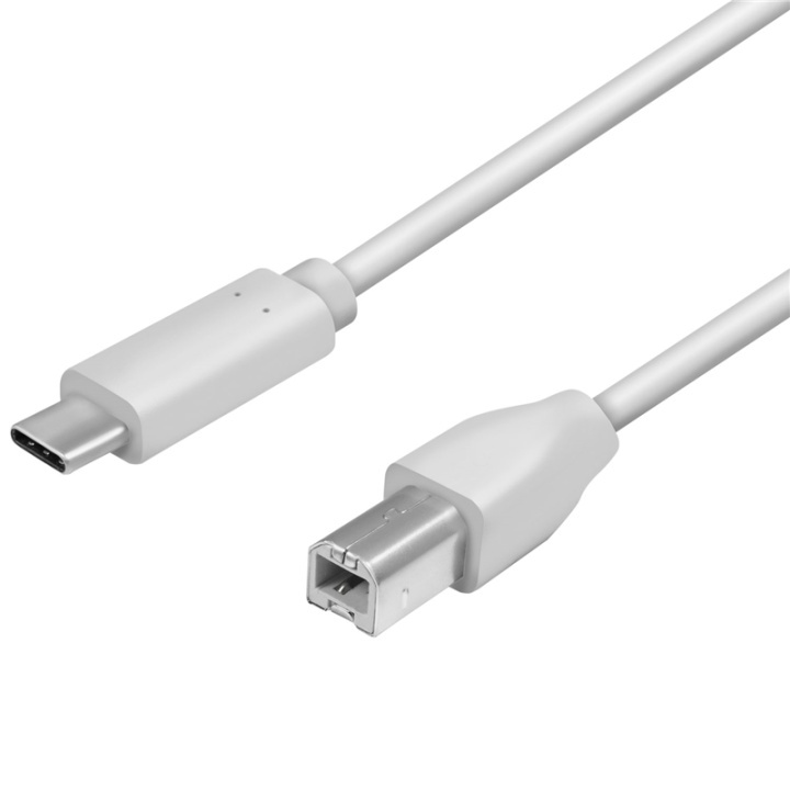 LogiLink USB-C - USB-B 2.0 2 meter ryhmässä TIETOKOONET & TARVIKKEET / Kaapelit & Sovittimet / USB / USB-C @ TP E-commerce Nordic AB (A13793)