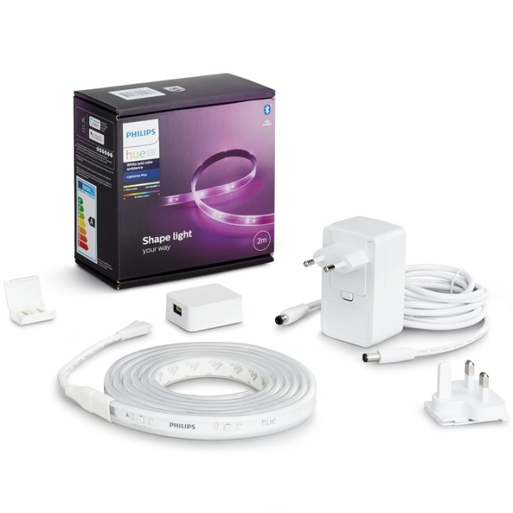 Philips Hue Lightstrip Plus -valonauha, Bluetooth, 2m aloituspakkaus ryhmässä KOTI, TALOUS JA PUUTARHA / Älykodit / Älykäs valaistus @ TP E-commerce Nordic AB (A13840)