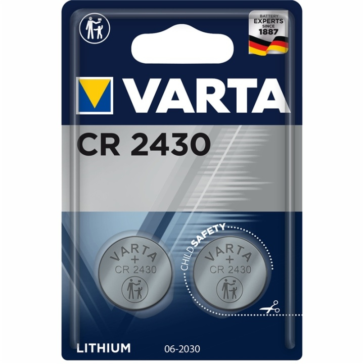 Varta CR2430 3V Lithium Knappcellsba ryhmässä KODINELEKTRONIIKKA / Paristot & Laturit / Akut / Nappiparistot @ TP E-commerce Nordic AB (A13892)