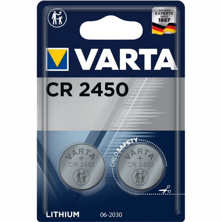 Varta CR2450 3V Lithium Knappcellsba ryhmässä KODINELEKTRONIIKKA / Paristot & Laturit / Akut / Nappiparistot @ TP E-commerce Nordic AB (A13893)