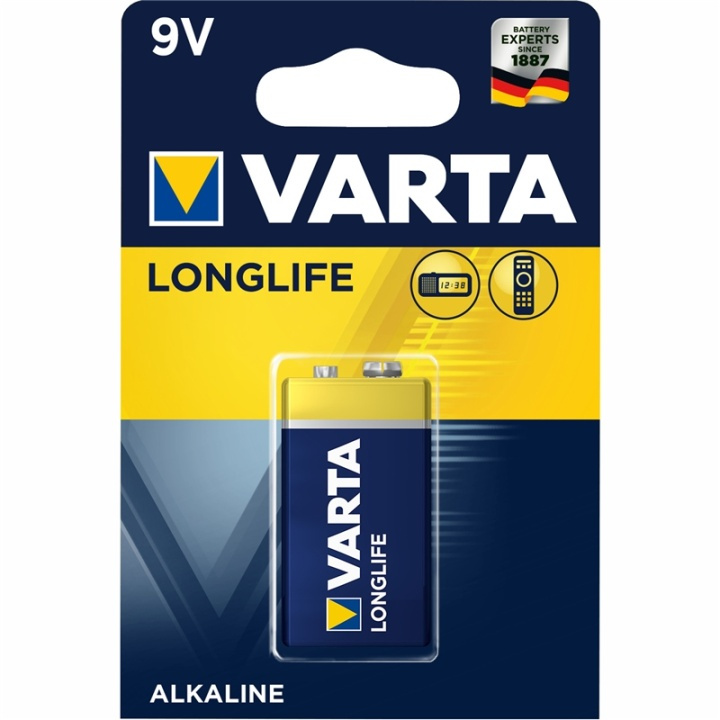 Varta Longlife 9V Batteri 1-pack ryhmässä KODINELEKTRONIIKKA / Paristot & Laturit / Paristolaturi @ TP E-commerce Nordic AB (A13897)