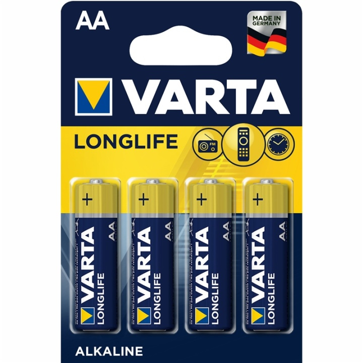 Varta Longlife AA / LR6 Batteri 4-pa ryhmässä KODINELEKTRONIIKKA / Paristot & Laturit / Akut / AA @ TP E-commerce Nordic AB (A13900)
