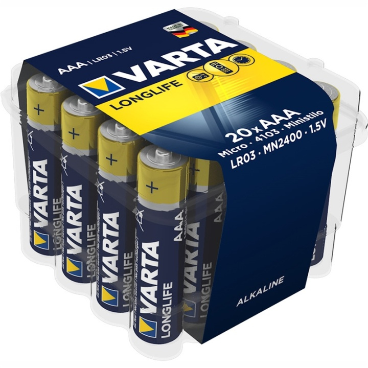 Varta Longlife AAA / LR03 Batteri 20 ryhmässä KODINELEKTRONIIKKA / Paristot & Laturit / Akut / AAA @ TP E-commerce Nordic AB (A13902)