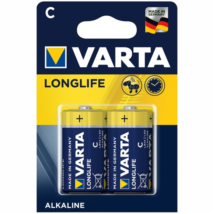 Varta Longlife C / LR14 Batteri 2-pa ryhmässä KODINELEKTRONIIKKA / Paristot & Laturit / Akut / Muut @ TP E-commerce Nordic AB (A13904)