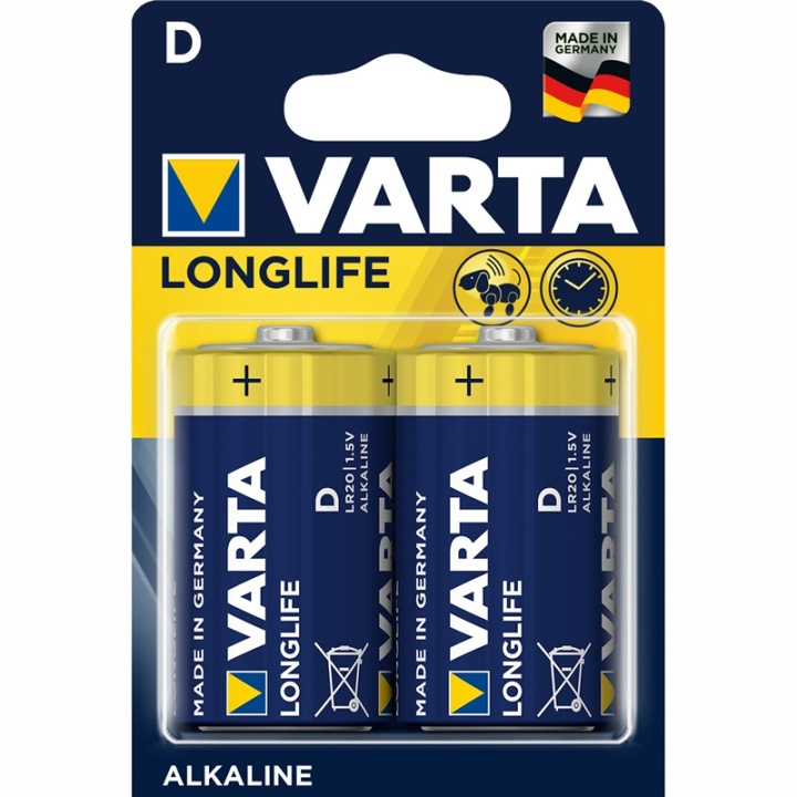 Varta Longlife D / LR20 Batteri 2-pa ryhmässä KODINELEKTRONIIKKA / Paristot & Laturit / Akut / Muut @ TP E-commerce Nordic AB (A13905)