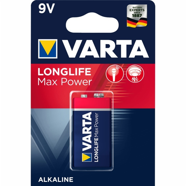 Varta Longlife Max Power 9V Batteri ryhmässä KODINELEKTRONIIKKA / Paristot & Laturit / Akut / 9V @ TP E-commerce Nordic AB (A13906)
