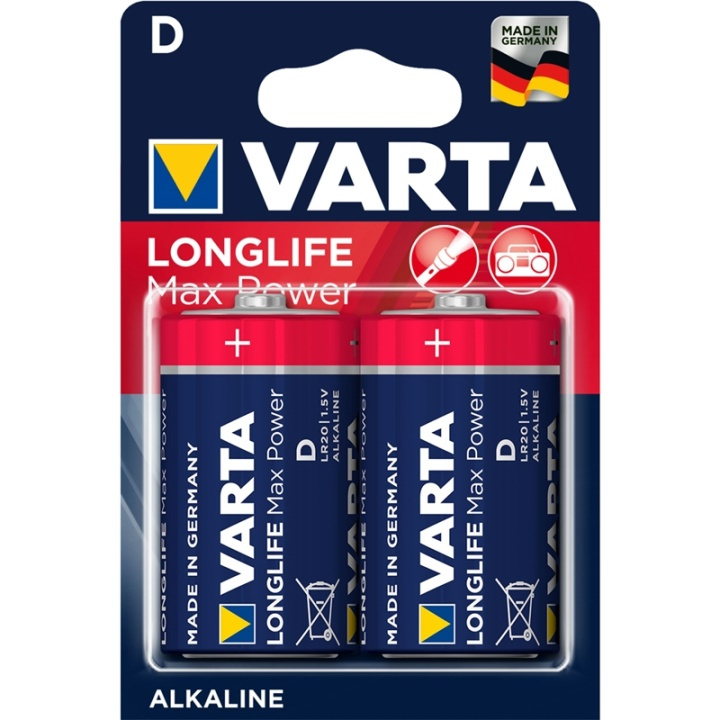 Varta Longlife Max Power D / LR20 Ba ryhmässä KODINELEKTRONIIKKA / Paristot & Laturit / Akut / Muut @ TP E-commerce Nordic AB (A13910)