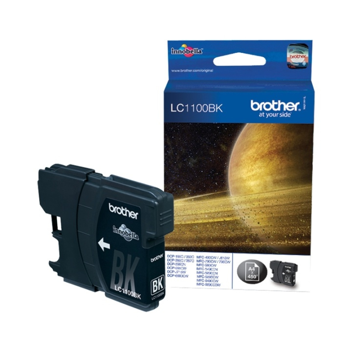 Brother LC-1100BK Black Ink Cartridge bläckpatroner 1 styck Original Svart ryhmässä TIETOKOONET & TARVIKKEET / Tulostimet & Tarvikkeet / Musteet ja väriaineet / Mustepatruunat / Brother @ TP E-commerce Nordic AB (A13958)