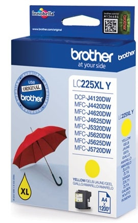 Brother LC-225XLY bläckpatroner 1 styck Original Gul ryhmässä TIETOKOONET & TARVIKKEET / Tulostimet & Tarvikkeet / Musteet ja väriaineet / Mustepatruunat / Brother @ TP E-commerce Nordic AB (A13999)