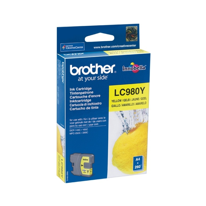 Brother LC-980Y bläckpatroner 1 styck Original Gul ryhmässä TIETOKOONET & TARVIKKEET / Tulostimet & Tarvikkeet / Musteet ja väriaineet / Mustepatruunat / Brother @ TP E-commerce Nordic AB (A14043)