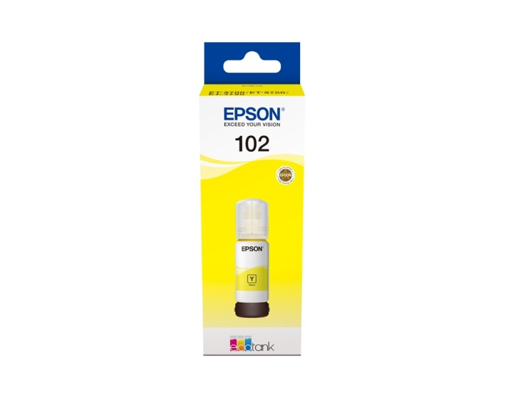 Epson 102 EcoTank Yellow ink bottle ryhmässä TIETOKOONET & TARVIKKEET / Tulostimet & Tarvikkeet / Musteet ja väriaineet / Mustepatruunat / Epson @ TP E-commerce Nordic AB (A14054)