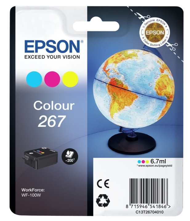 Epson Globe Singlepack Colour 267 ink cartridge ryhmässä TIETOKOONET & TARVIKKEET / Tulostimet & Tarvikkeet / Musteet ja väriaineet / Mustepatruunat / Epson @ TP E-commerce Nordic AB (A14077)