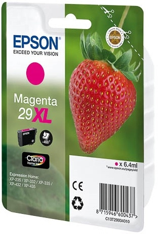 Epson Strawberry 29XL M bläckpatroner 1 styck Original Hög (XL) avkastning Magen ryhmässä TIETOKOONET & TARVIKKEET / Tulostimet & Tarvikkeet / Musteet ja väriaineet / Mustepatruunat / Epson @ TP E-commerce Nordic AB (A14090)