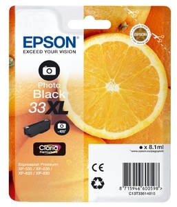 Epson Oranges C13T33614010 bläckpatroner 1 styck Original Fotosvart ryhmässä TIETOKOONET & TARVIKKEET / Tulostimet & Tarvikkeet / Musteet ja väriaineet / Mustepatruunat / Epson @ TP E-commerce Nordic AB (A14100)
