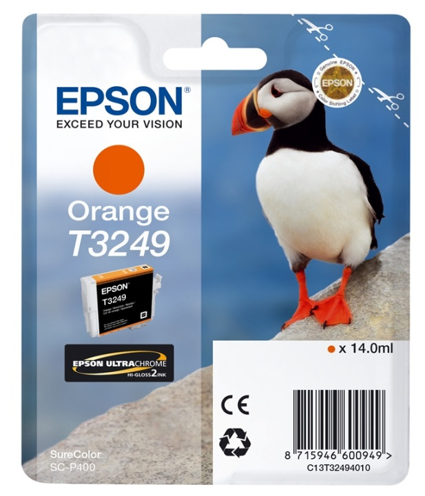 Epson T3249 Orange ryhmässä TIETOKOONET & TARVIKKEET / Tulostimet & Tarvikkeet / Musteet ja väriaineet / Mustepatruunat / Epson @ TP E-commerce Nordic AB (A14147)