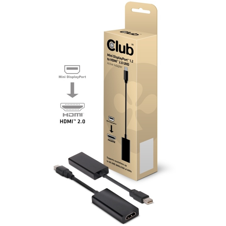 Club 3D Mini Displayport 1.2 - HDMI 2.0 -sovitin CAC-2170 ryhmässä TIETOKOONET & TARVIKKEET / Kaapelit & Sovittimet / DisplayPort / Sovittimet @ TP E-commerce Nordic AB (A14277)