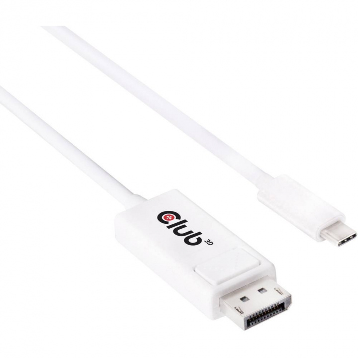 Club 3D USB 3.1 Type C -kaapeli DisplayPortiin 1.2m ryhmässä TIETOKOONET & TARVIKKEET / Kaapelit & Sovittimet / DisplayPort / Sovittimet @ TP E-commerce Nordic AB (A14280)