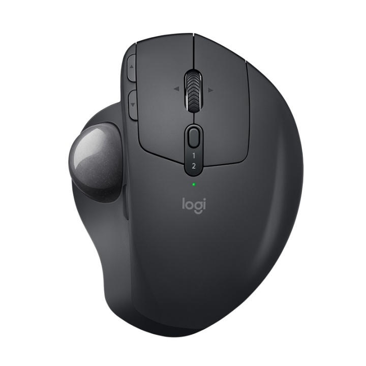 Logitech MX Ergo datormöss högerhand Trådlös RF + Bluetooth Styrkula 440 DPI ryhmässä TIETOKOONET & TARVIKKEET / Hiiret & Näppäimistöt / Hiiret / Langattomat @ TP E-commerce Nordic AB (A14460)