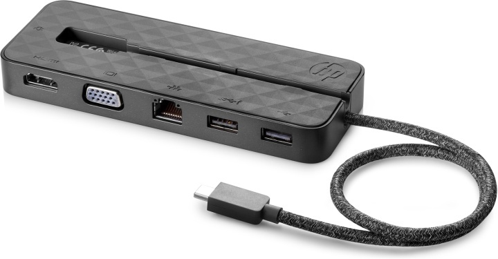 HP USB-C Mini Kabel USB 3.2 Gen 1 (3.1 Gen 1) Type-C Svart ryhmässä TIETOKOONET & TARVIKKEET / Tietokonetarvikkeet / USB-telakat @ TP E-commerce Nordic AB (A14590)