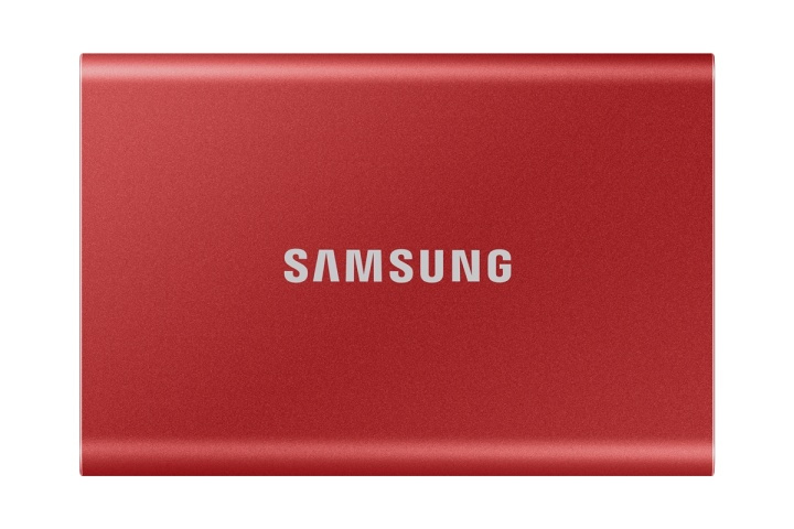 Samsung Portable SSD T7 500 GB Röd ryhmässä TIETOKOONET & TARVIKKEET / Tietokoneen komponentit / Kovalevyt / SSD @ TP E-commerce Nordic AB (A14723)