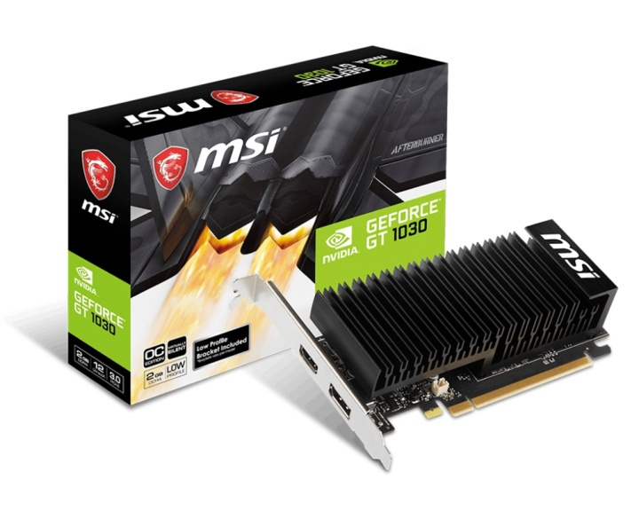 MSI V809-2825R grafikkort NVIDIA GeForce GT 1030 2 GB GDDR4 ryhmässä TIETOKOONET & TARVIKKEET / Tietokoneen komponentit / Näytönohjaimet @ TP E-commerce Nordic AB (A14765)