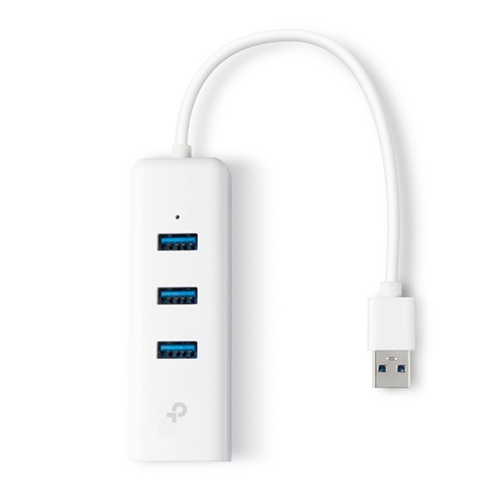 TP-LINK UE330 USB 3.2 Gen 1 (3.1 Gen 1) Type-A 1000 Mbit/s Vit ryhmässä TIETOKOONET & TARVIKKEET / Tietokonetarvikkeet / USB-telakat @ TP E-commerce Nordic AB (A14782)