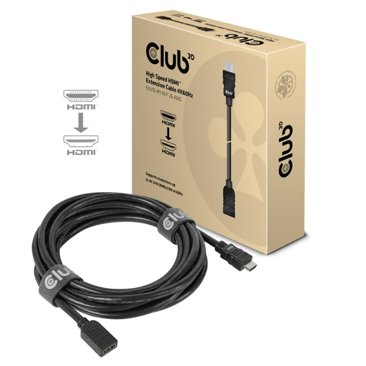 CLUB3D CAC-1325 HDMI-kabel 5 m HDMI Typ A (standard) Svart ryhmässä KODINELEKTRONIIKKA / Kaapelit & Sovittimet / HDMI / Kaapelit @ TP E-commerce Nordic AB (A14792)