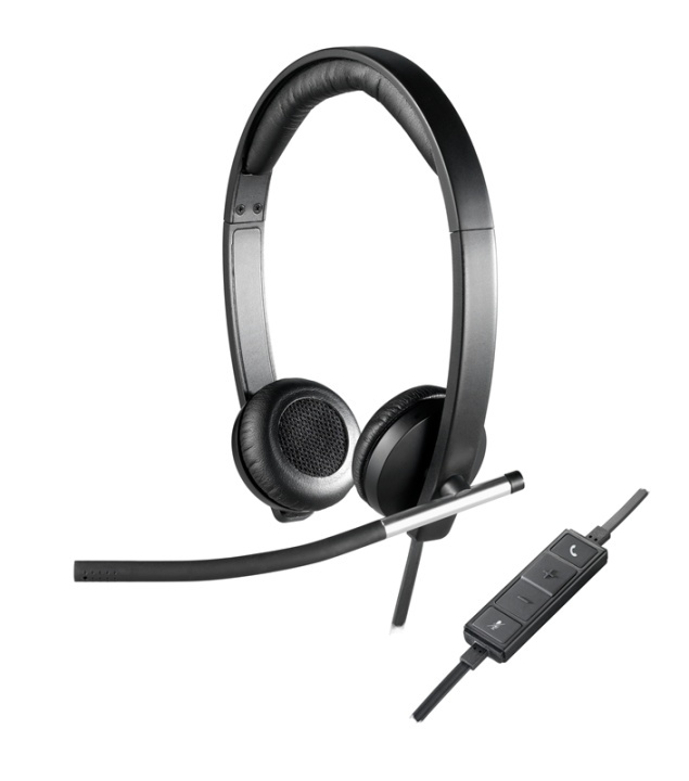 Logitech H650E Headset Huvudband Svart, Silver ryhmässä TIETOKOONET & TARVIKKEET / Tietokonetarvikkeet / Kuulokkeet @ TP E-commerce Nordic AB (A14876)